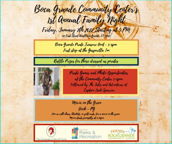 1st Annual Boca Grande Community Center Family Fun Night Boca Grande